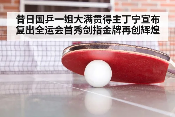 昔日国乒一姐大满贯得主丁宁宣布复出全运会首秀剑指金牌再创辉煌